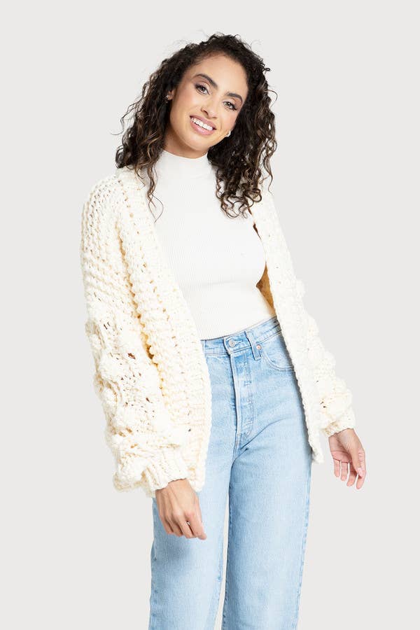 SAACHI - Wholesale Cardigan - Dames - Gebreid vest met snuistermouwen4