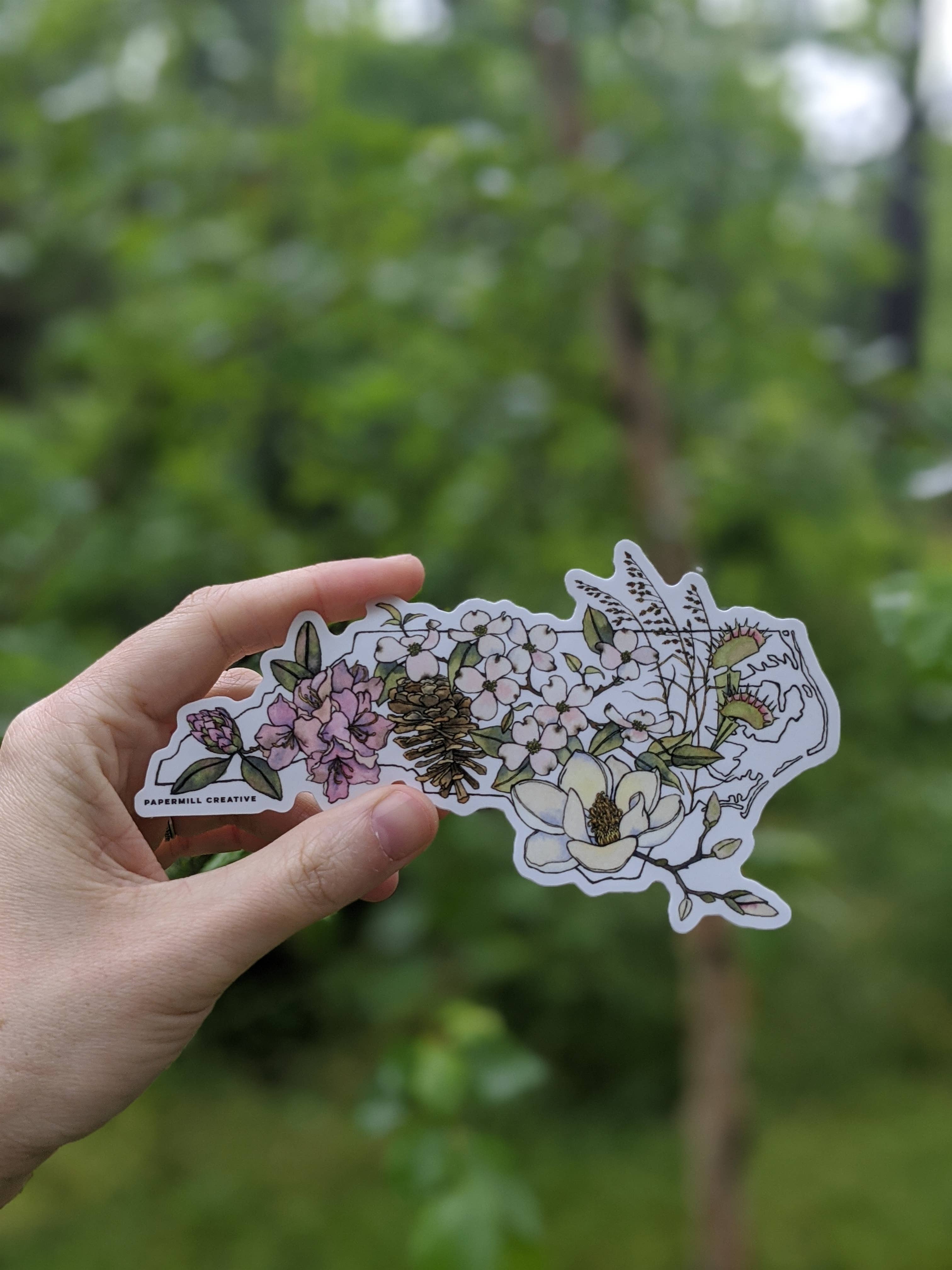 Papermill Creative - Wholesale Sticker - North Carolina Native Plants vinyl sticker4