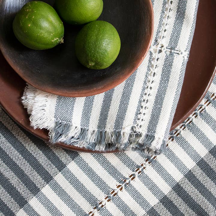 P.I.Project America - Wholesale Table Runner - Table Runner - Handwoven 100% cotton - Gray2