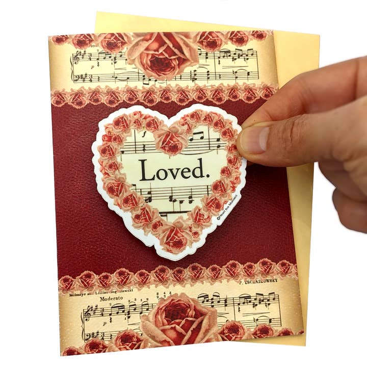 Lykønskningskort, „Elskede“, med aftagelig mærkat gave for engroshandel hos Heart The Moment