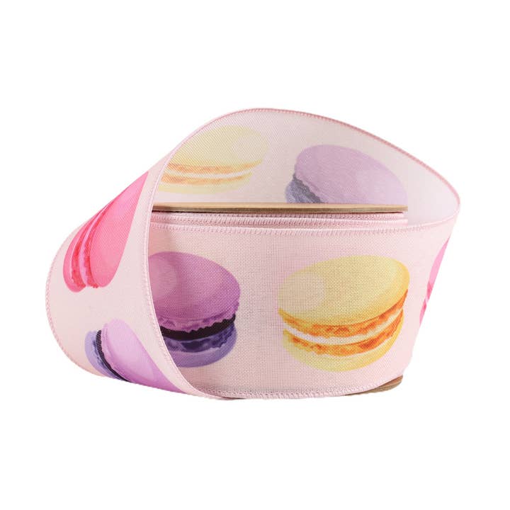 Ruban câblé de 2 1/2" | Macaron simple | Rouleau de 10 yards pour la vente par LA Ribbons Wholesale