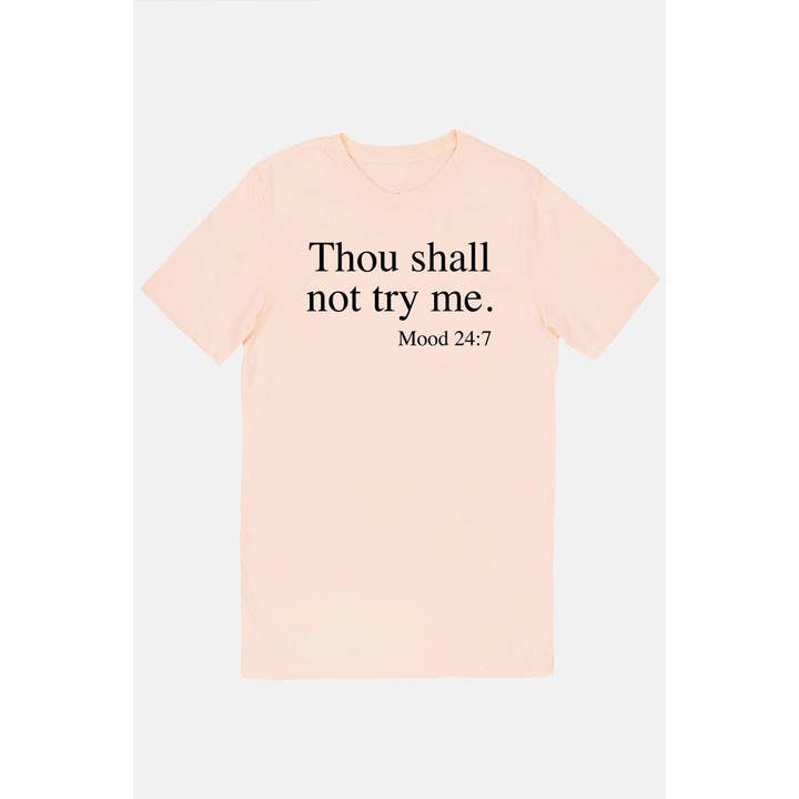 Nobrand – Engroshandel T-shirt med print - Dame – DU SKAL IKKE PRØVE MIG GRAFISK TEE3