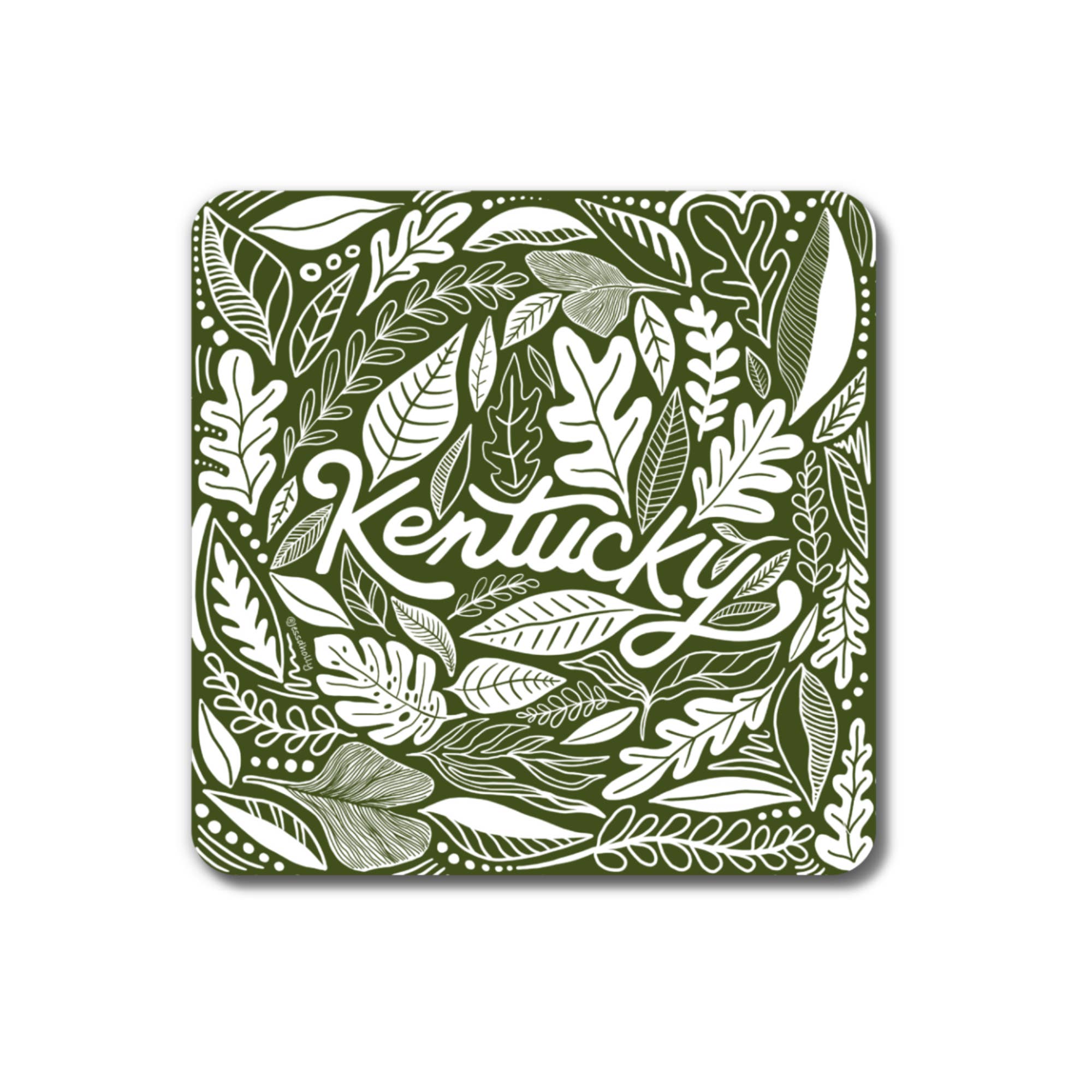 Jessica Holly Creative – Großhandel Aufkleber – Kentucky Flora Quadrat Vinyl-Aufkleber, 3 Zoll