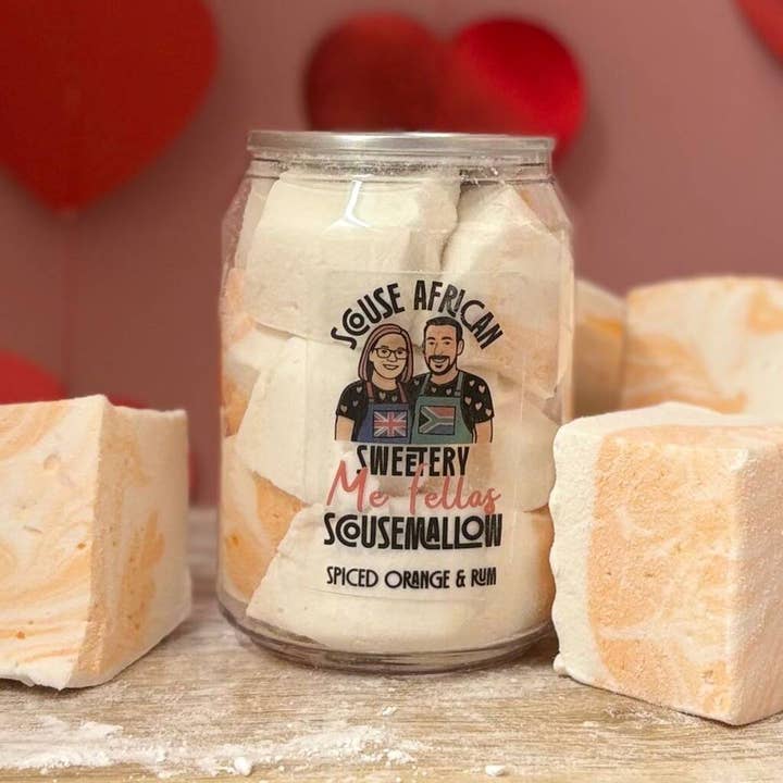 Dark Rum And Spiced Orange Marshmallow Gift Can | A True Mans Mallow | Valentines Gift Idea for wholesale by Scouse African Sweetery