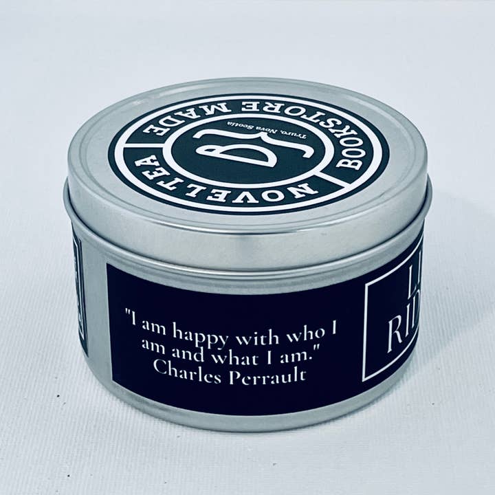 NovelTea Bookstore & Gifts - Wholesale Travel Candles - Little Red Riding Hood - Apple Spice Black Label Candle2