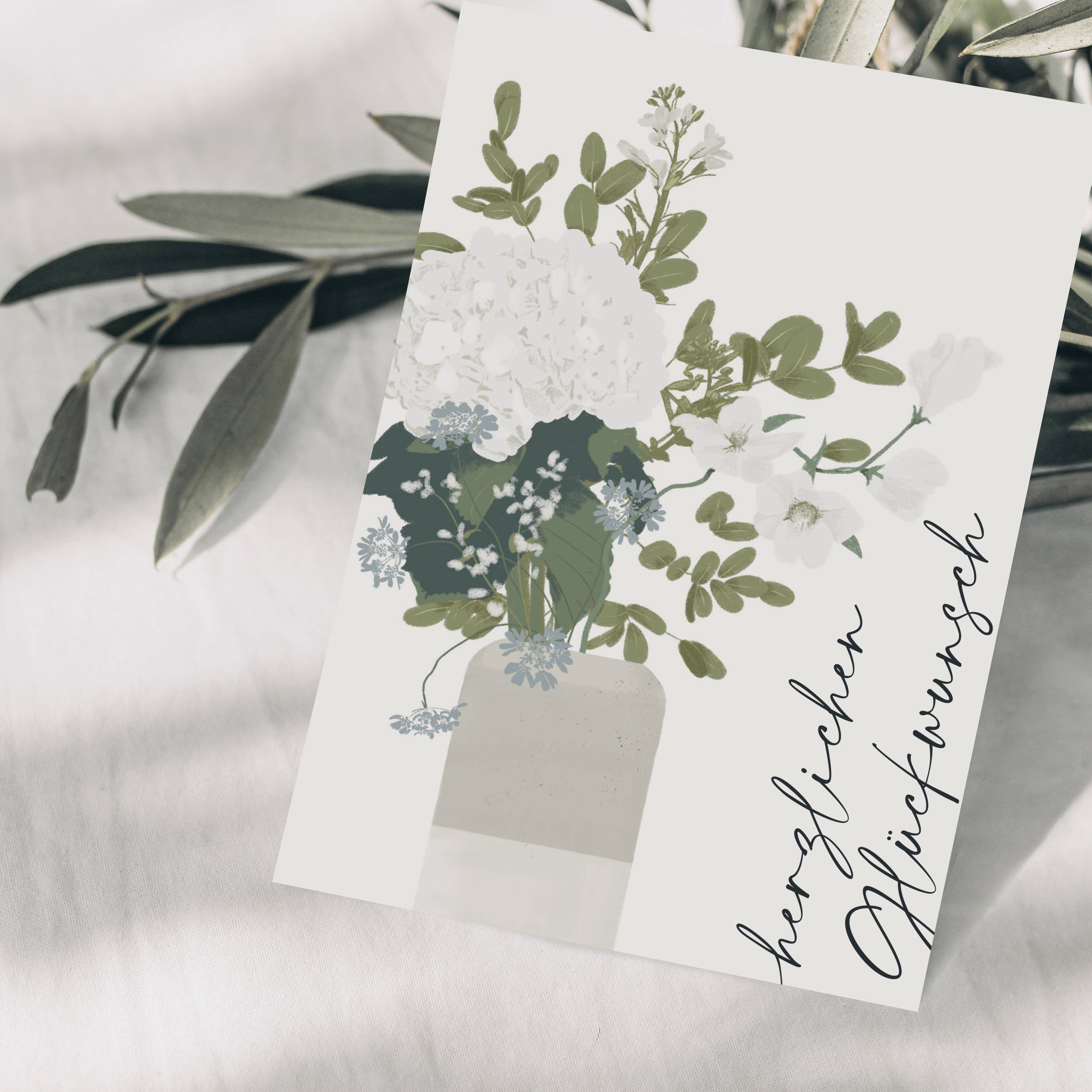 Wildblumen Atelier - Wholesale Congratulations Card - Postcard Congratulations vase, FSC certified1