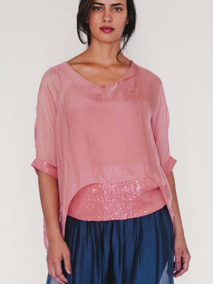 Dance in Paris - Wholesale Blouse - Women's - Top Sequin front bottom