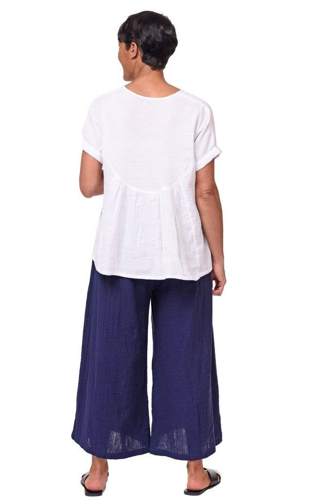 Tulip Clothing – T-shirt – Mulher por atacado – VCG655 Top de Destino em Branco*1