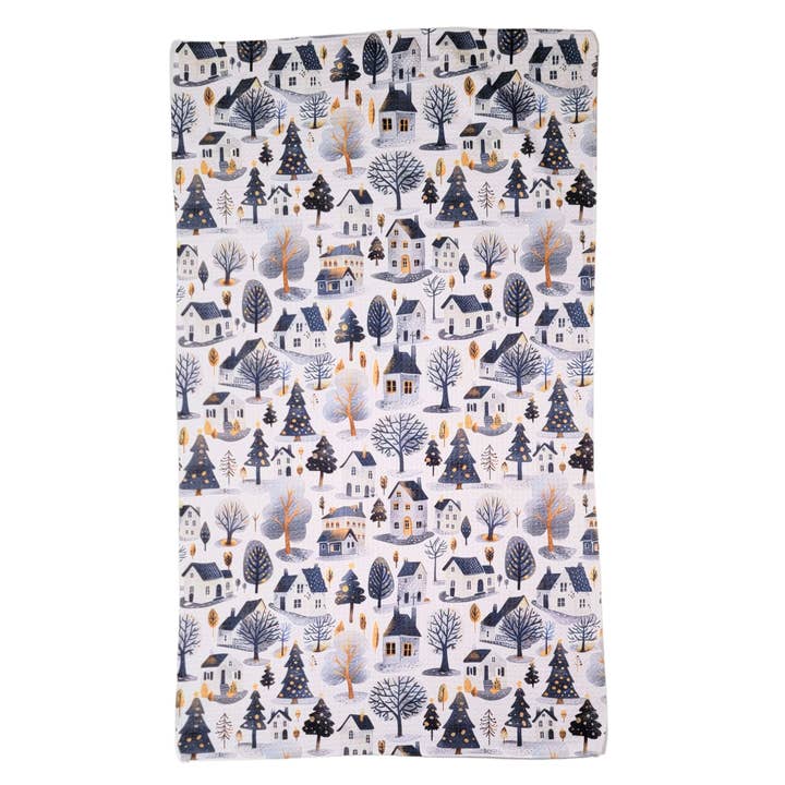Driftless Studios - Wholesale Tea Towel - Winter Wonderland Waffle Kitchen Towels - Holiday Decor