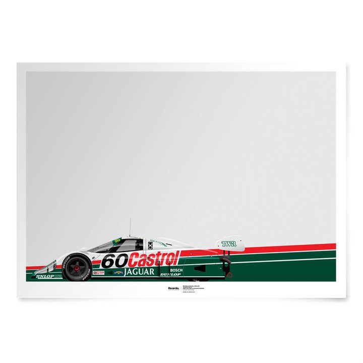 Brundle/Boesel/Nielsen Jaguar XJR-9 1988 Vencedores das 24 Horas de Daytona por atacado de Ricardo Fine Car Artwork