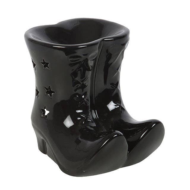 Something Different Wholesale - Wholesale Oil Warmer - Black Witch Boots Halloween Oil Burner1