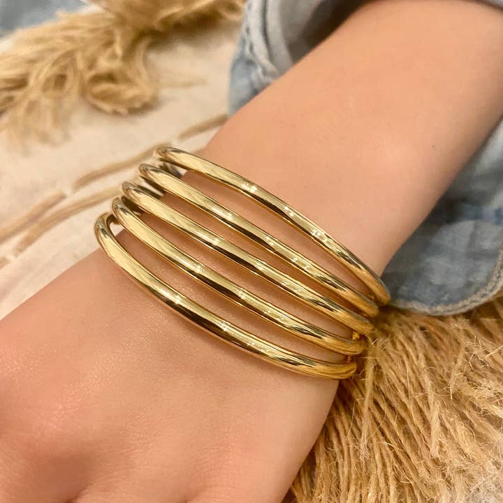 Mali Beads - Wholesale Bangle Bracelet - Gold filled Bangles for Little Girls, Stacking Bracelets
