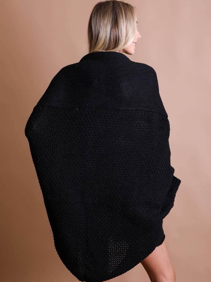 Leto Accessories - Wholesale Cardigan - Women's - Bat Sleeve Knit Cardigan π - High Sell Through13