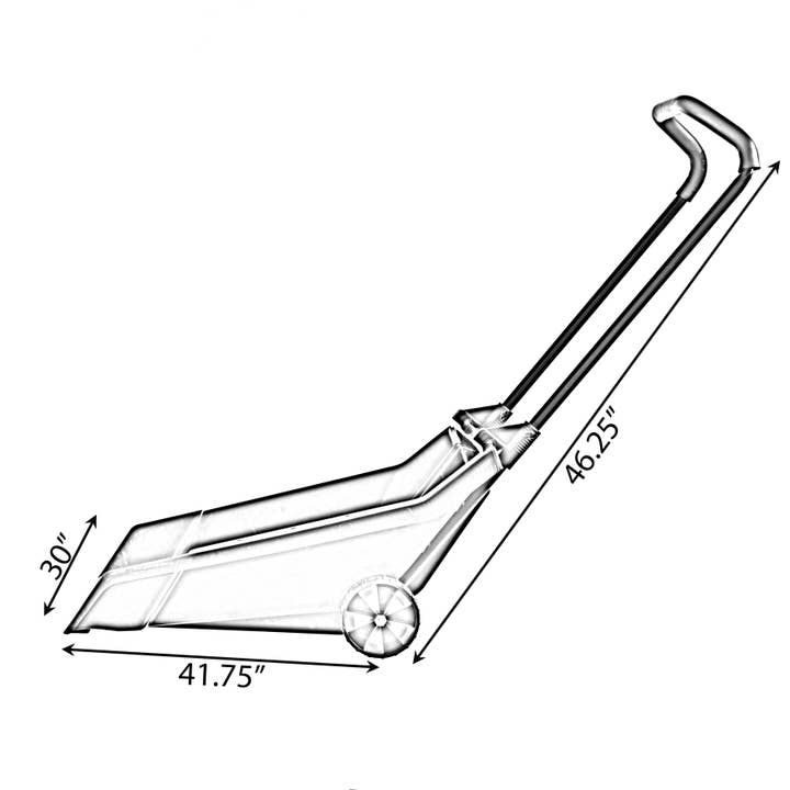 Quickway Imports - Wholesale Outdoor Sign - Heavy Duty Snow Rolling Remover with Wheels and Wide Blade,3