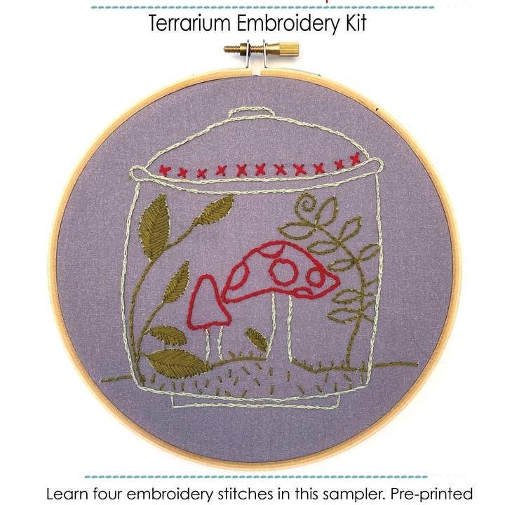 Terrarium Broderi Kit för wholesale av Jennifer Heynen Creative Co.