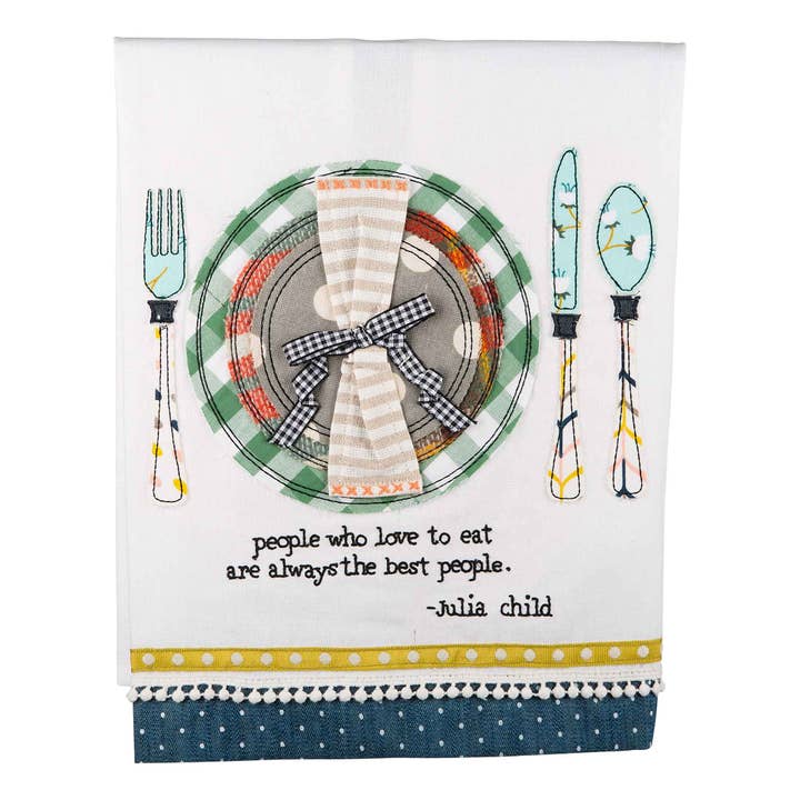People who love to Eat Tea Towel for wholesale by Glory Haus