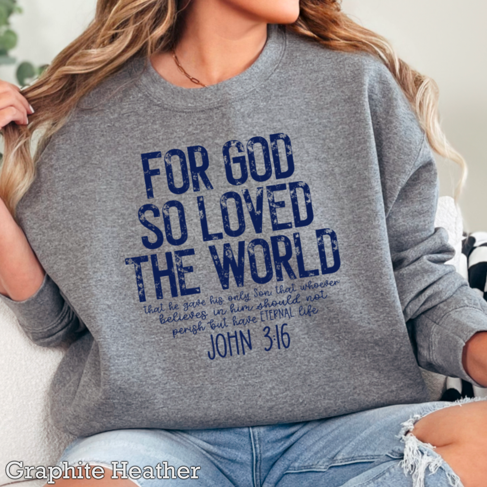 Shoppe SHC - Wholesale Graphic Sweatshirt - Women's - John 3:16 Christian Graphic Sweatshirt|Gildan17