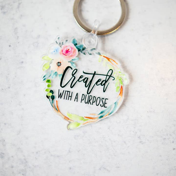 Savannah and James Co - Wholesale Keychain – Women's - Created With A Purpose, Floral Keychain1