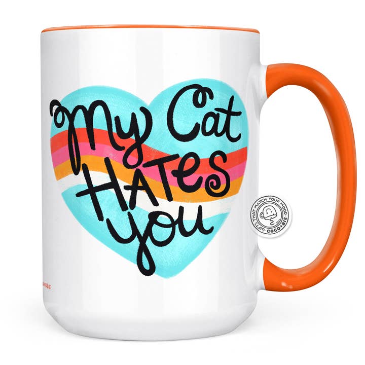 My Cat Hates You Mug - Cat Mug, Funny Coffee Mug, Cat Lover for wholesale by coco+bie designs