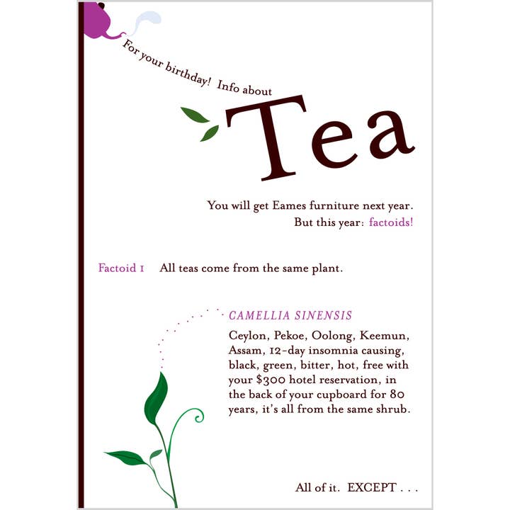 Tea fødselsdagskort for engroshandel hos Fomato