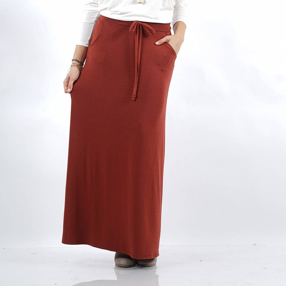 42POPS - Venta al por mayor Falda - Mujer - Falda maxi de talla grande con bolsillos12