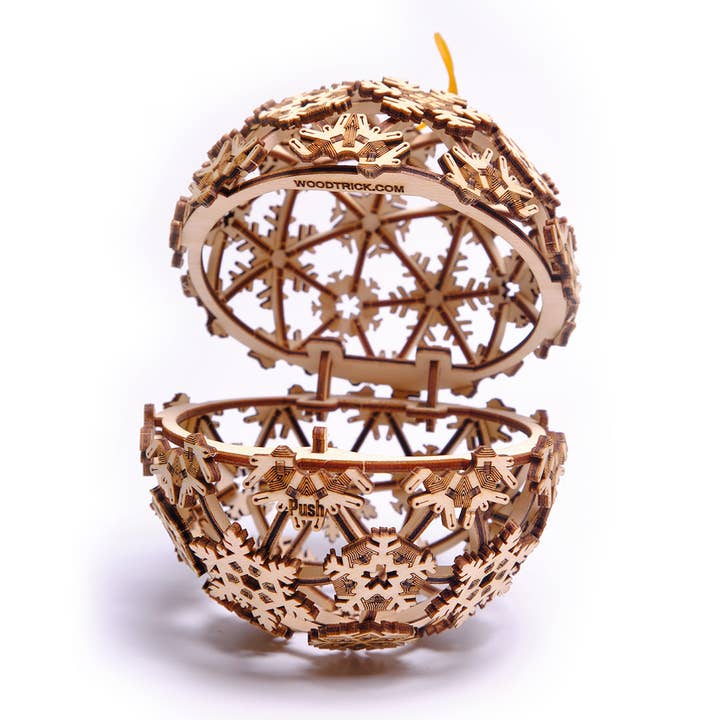 WoodTrick - Vendita all'ingrosso Kit per lavoretti fai da te - WoodTrick palla di Natale in legno modello meccanico 3D da assemblare5