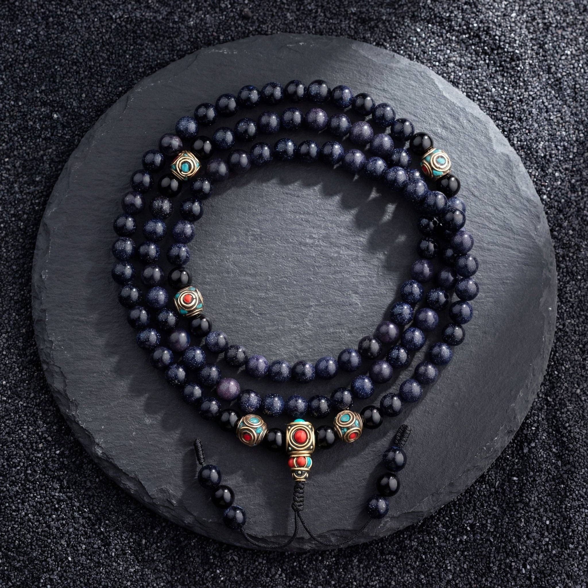 Art Of Tibet - Wholesale Prayer Beads Necklace - Sun Stone Leadership Mala0