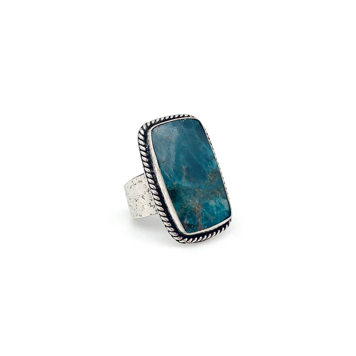 Anju Jewelry - Wholesale Cocktail/Statement Ring - Handcrafted Kashi Semiprecious Stone Ring - Apatite1