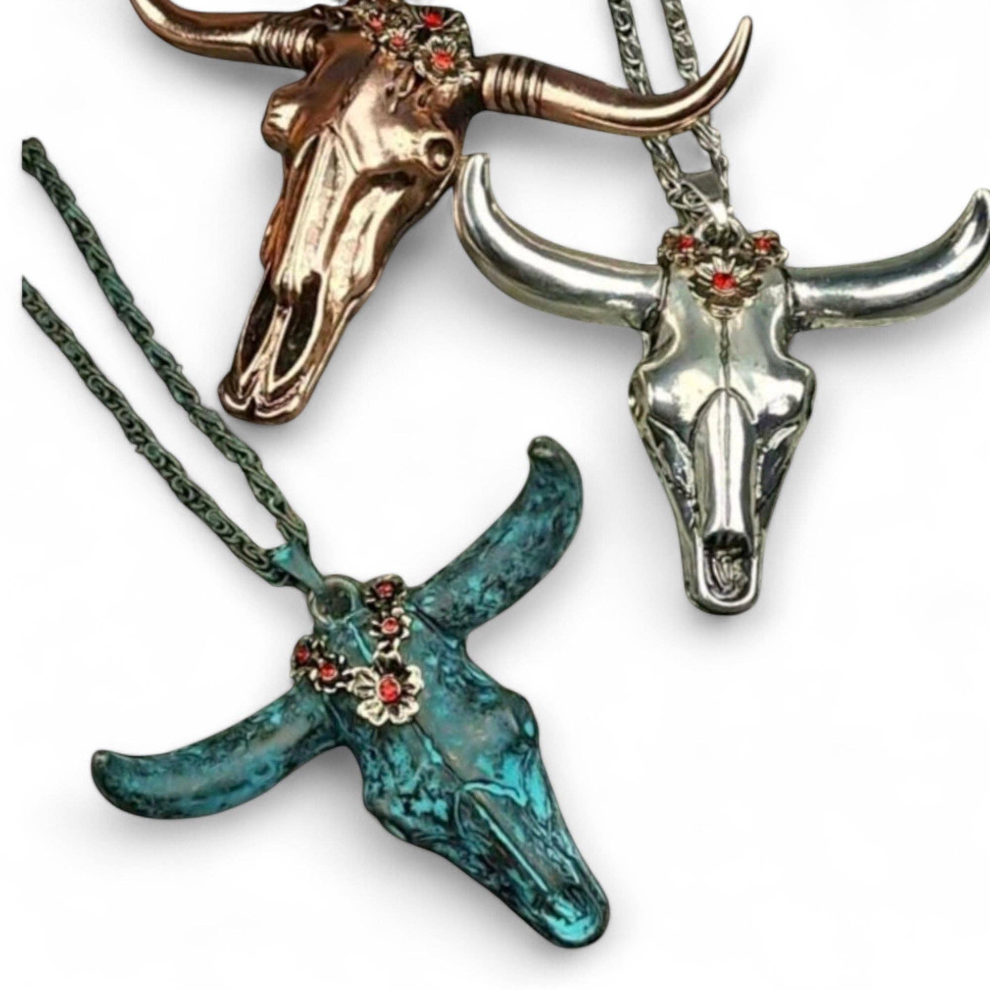 The Bling Barn - Wholesale Halskettinghanger - Lange opvallende ketting met stierenkop in kostuumstijl6