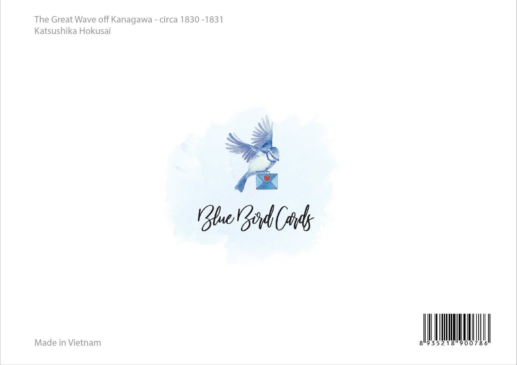 Blue Bird Cards - Wholesale Everyday Greeting Card - The Great Wave off Kanagawa - Large Quilling Card3