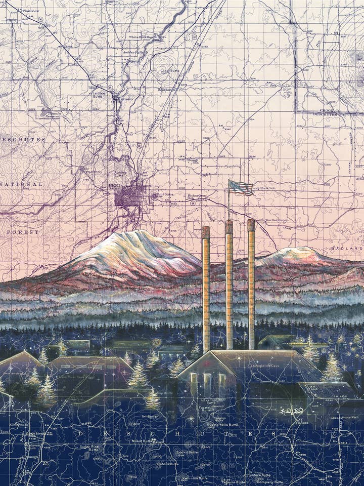 Bend Glow, Central Oregon Fine Art Matted Print for wholesale by Final Switchback by Katie Jeanne Reim