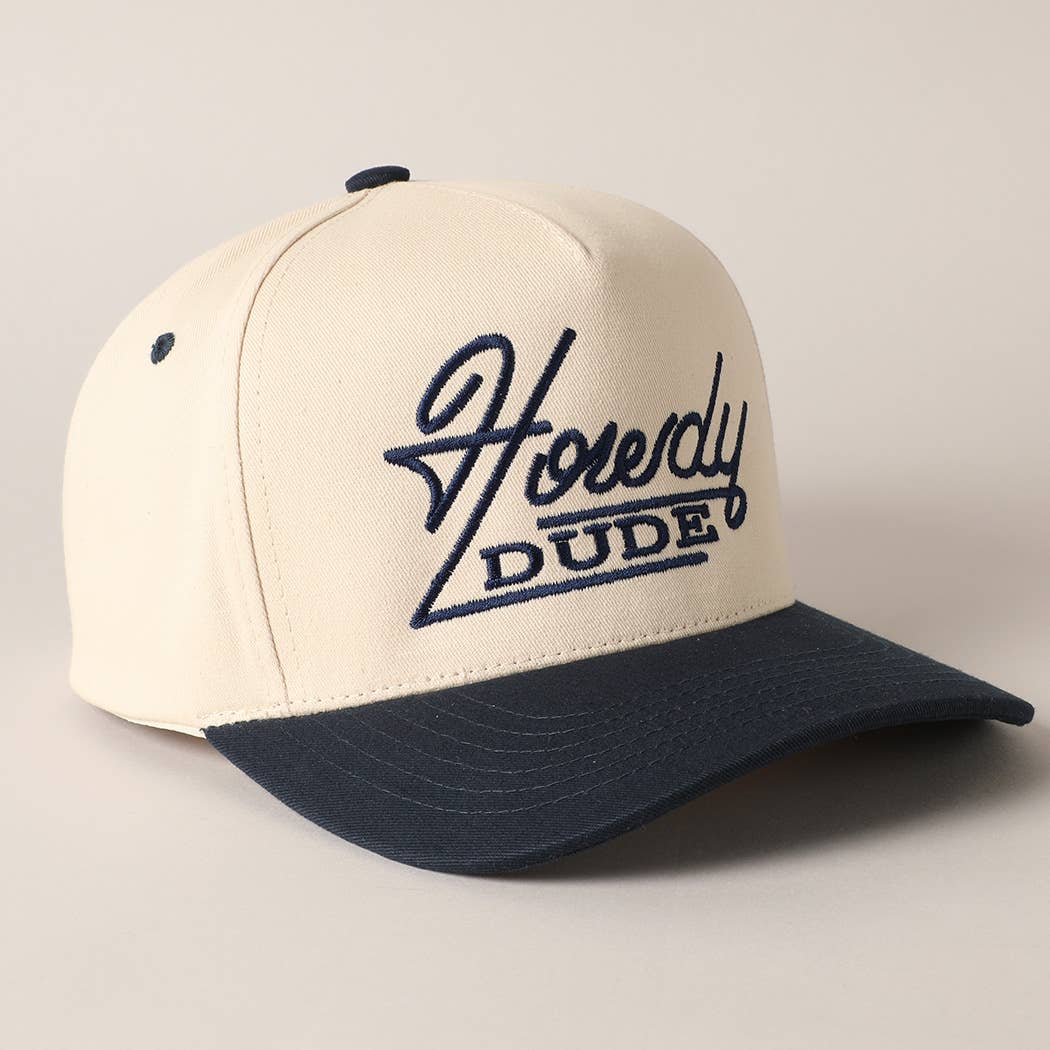 Fashion City – wholesale Baseball cap – Unisex – Howdy Dude Embroidery Two Tone Baseball Cap3