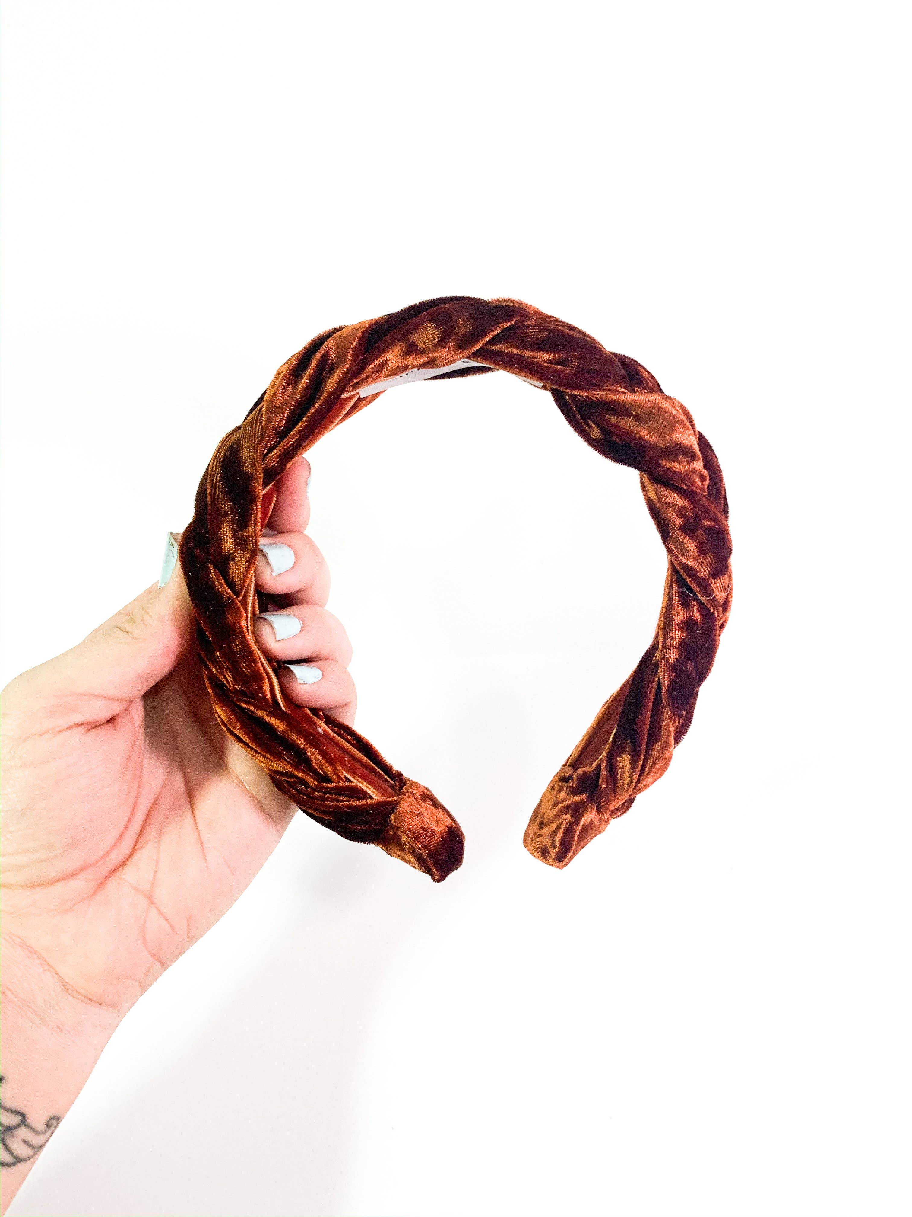 Iris Atelier - Wholesale Haarband - Dames - Gevlochten fluwelen hoofdband - kleinere versie8