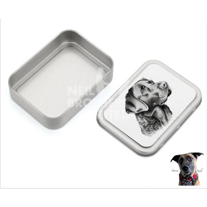 Storms Style - Wholesale Pet Treat Jar - Dog - Black and Grey Small Dog Metal Treat Tin - lots of breeds30
