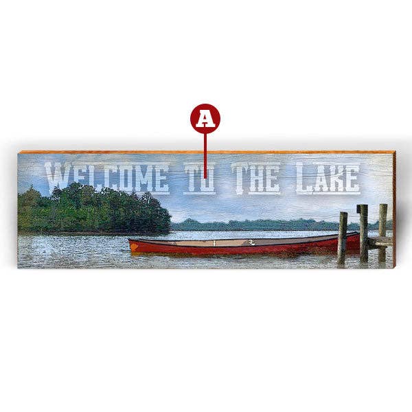 Mill Wood Art - Wholesale Sign - Customizable Lake Scene Sign | Wall Art Print on Real Wood0
