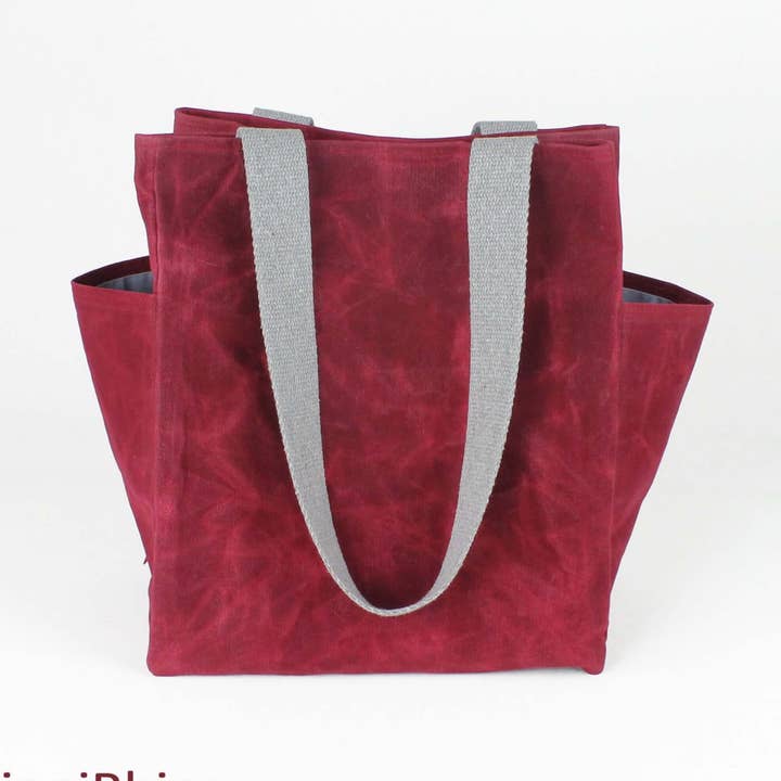 Waxed Canvas Grocery Bag Shopping Eco Reusable Market Tote for wholesale by hippirhino