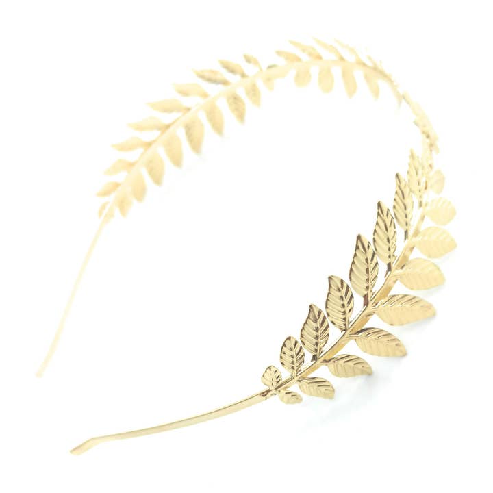 Gold Hair Headband · Gold Leaves for wholesale by BRANDELIA