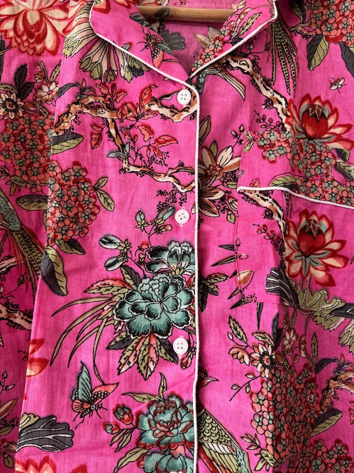 bhavnas boutique - Wholesale Sleepwear Set - Women's - Bird Print Cotton Night Suit PJ Set Women Pant And Shirt Set