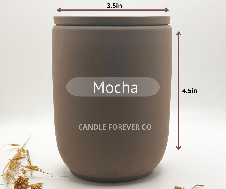 Candle Forever Co – Großhandel Kerzenhalter – Großes handgefertigtes Zementkerzen-Gefäß/Betonpflanzer, 15 oz (443 ml)2