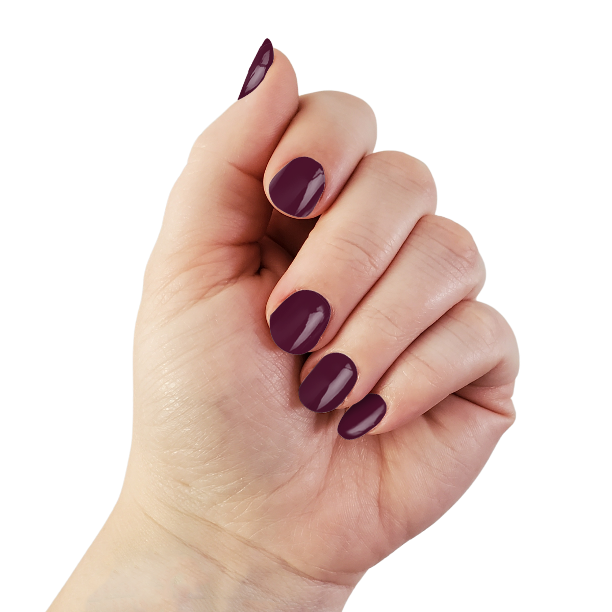 Ivy & Ash - Wholesale Nail Art/Decal - Mulled Wine | Deep Burgundy Red Pearl Finish Nail Wraps1