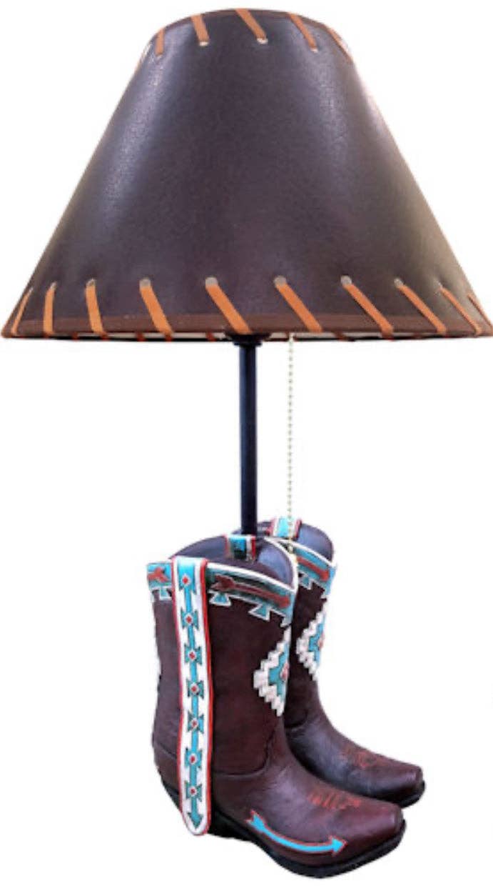 Broads Market - Wholesale Accent/Desk Lamp - Aztec Boot Lamp0