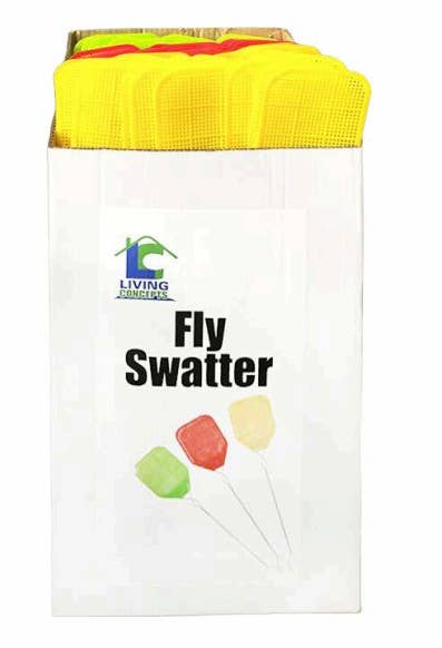 Living Concepts - Wholesale Insect Repellent - FLY SWATTER/METAL HANDLE ASSTD COLORS FD1