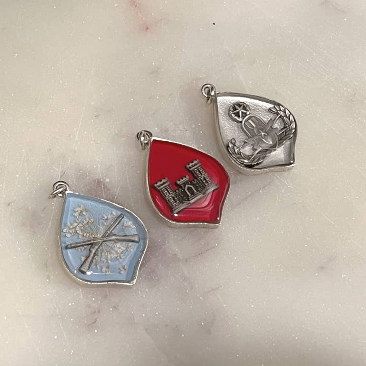 Her Hero, LLC - Wholesale Pendant/Charm Necklace - Military Lucite necklace1