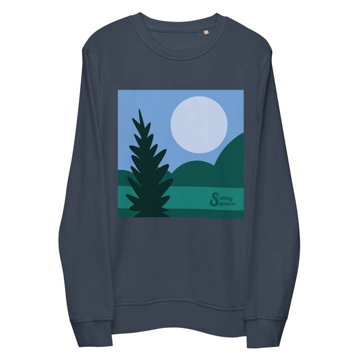 Pine Lake | Unisex Organic Sweatshirt | French Navy for wholesale by Sunny Squeeze