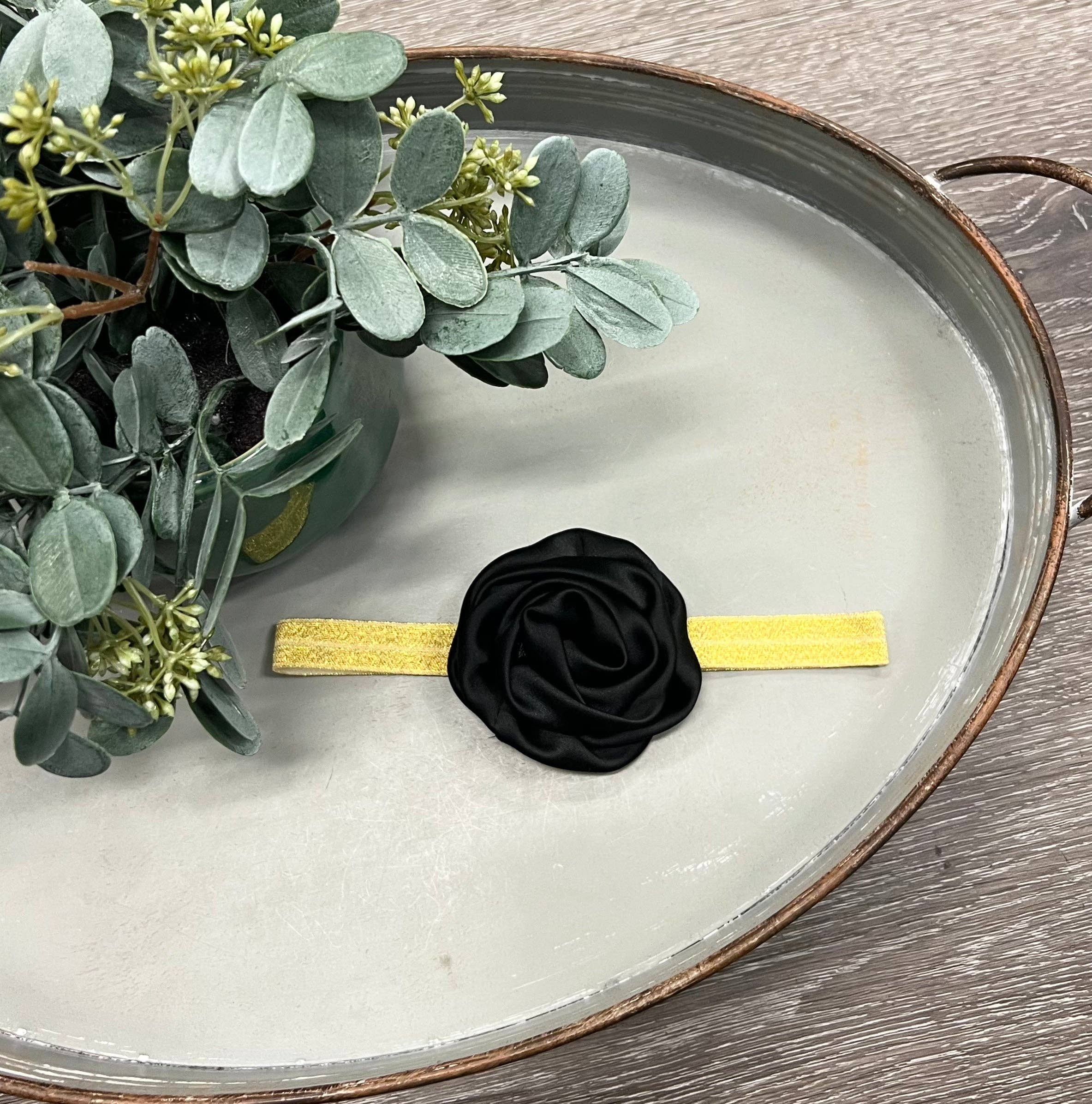 Two Cute Boutique LLC – wholesale Fashion Headband - Kids – Satin Rose Headband1