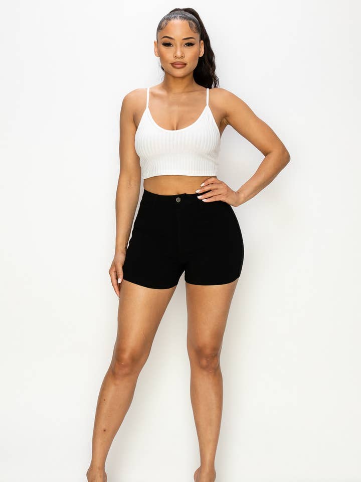 SH-300 10 FARBEN SUPER-STRETCH-DAMEN-SHORTS MIT HOHER TAILLE für den Großhandel von Denim Zone U.S.A.