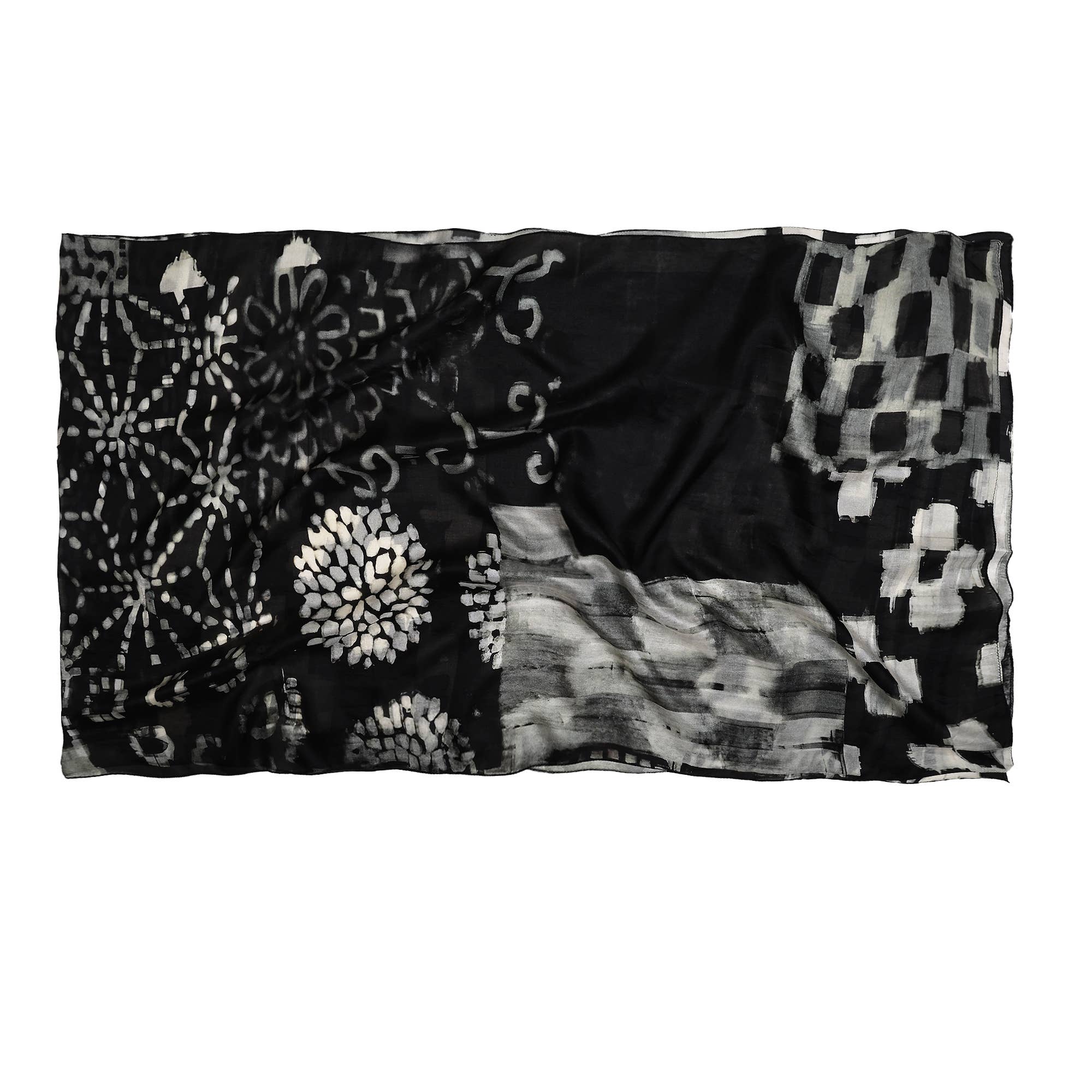 Namaskar Australia - Vente Écharpe – femme - Écharpe de créateur abstraite en pure soie2