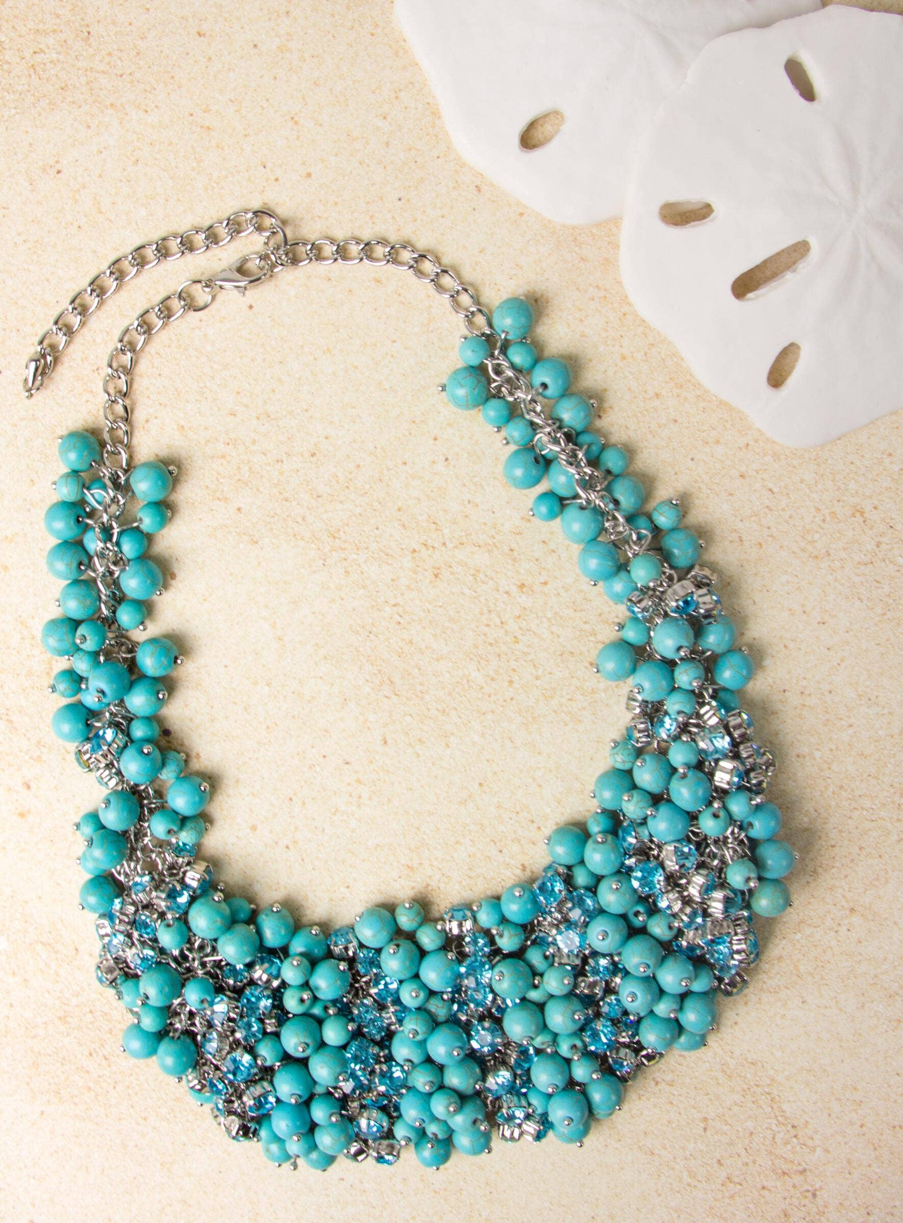 SAACHI - Wholesale Beaded/Pearl Necklace - Pearl and Crystal Statement Glass Stone Necklace2