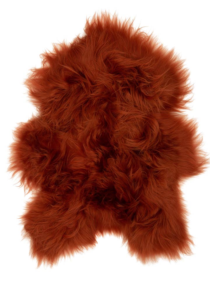 Piel de oveja islandesa Terracota 90-110 cm para venta al por mayor de DYRESKINN®