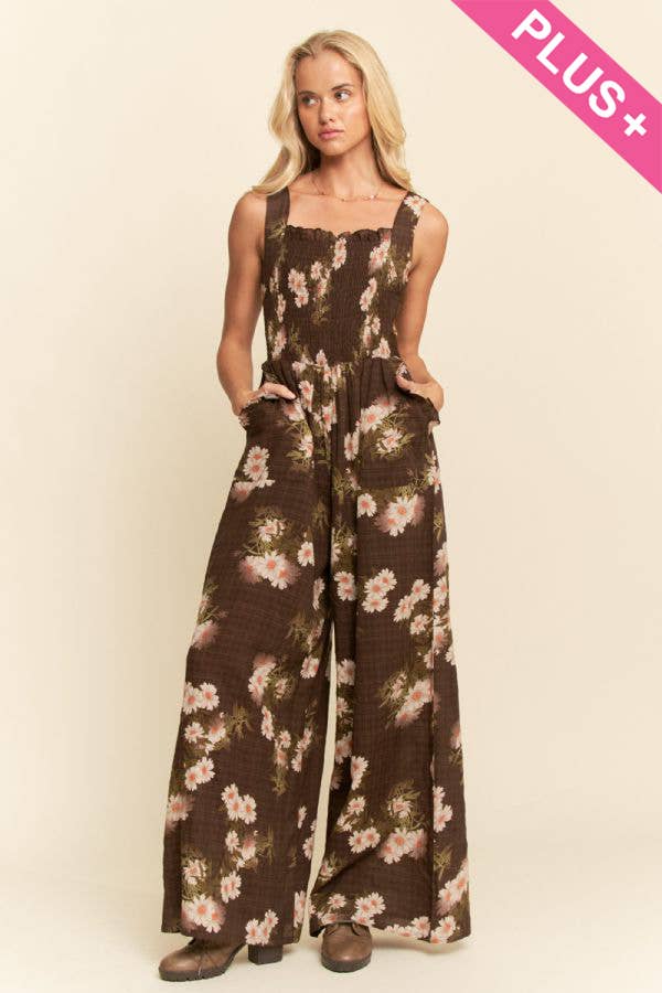 Davi & Dani – wholesale Jumpsuit - Dam – PLUS BLOMMÖNSTRAD JUMPSUIT MED VOLANGDETALJ16